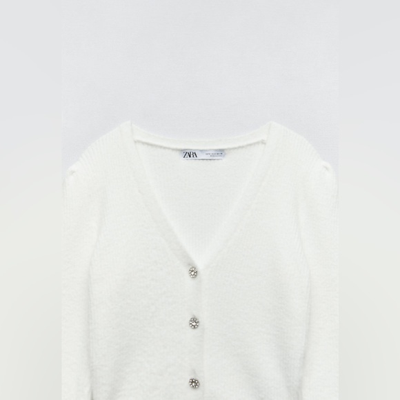 ZARA Jewel button knit cardigan 9598 197 - Picture 13 of 16